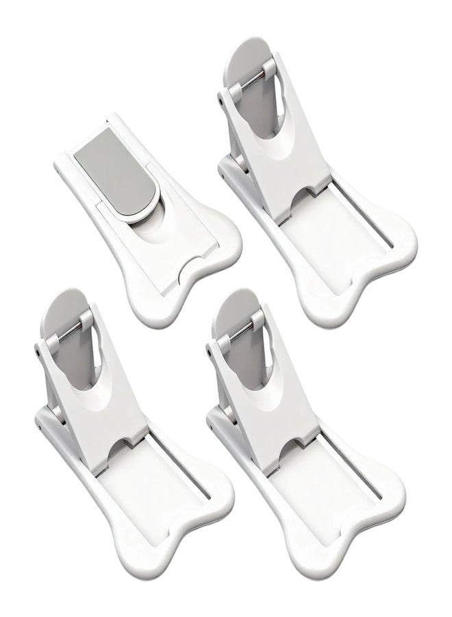 Nextpal 4-Pack Sliding Closet Door Lock, Child Safety Locks for Sliding Glass Doors Window Closets and Cabinets, No-Tool Installation Baby Proof Accessories for Kids Safety White - Image 1